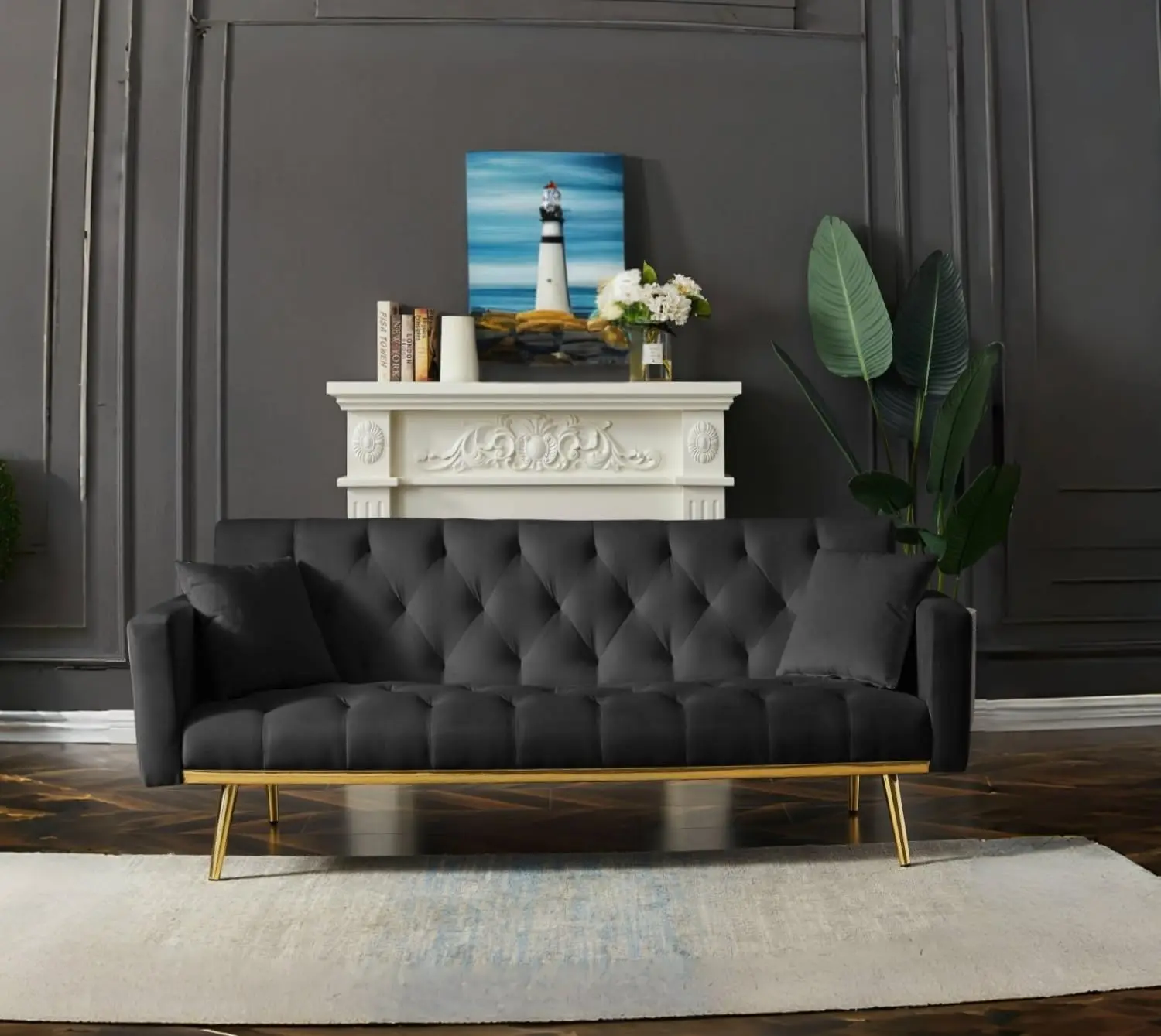 73" Modern Velvet S…