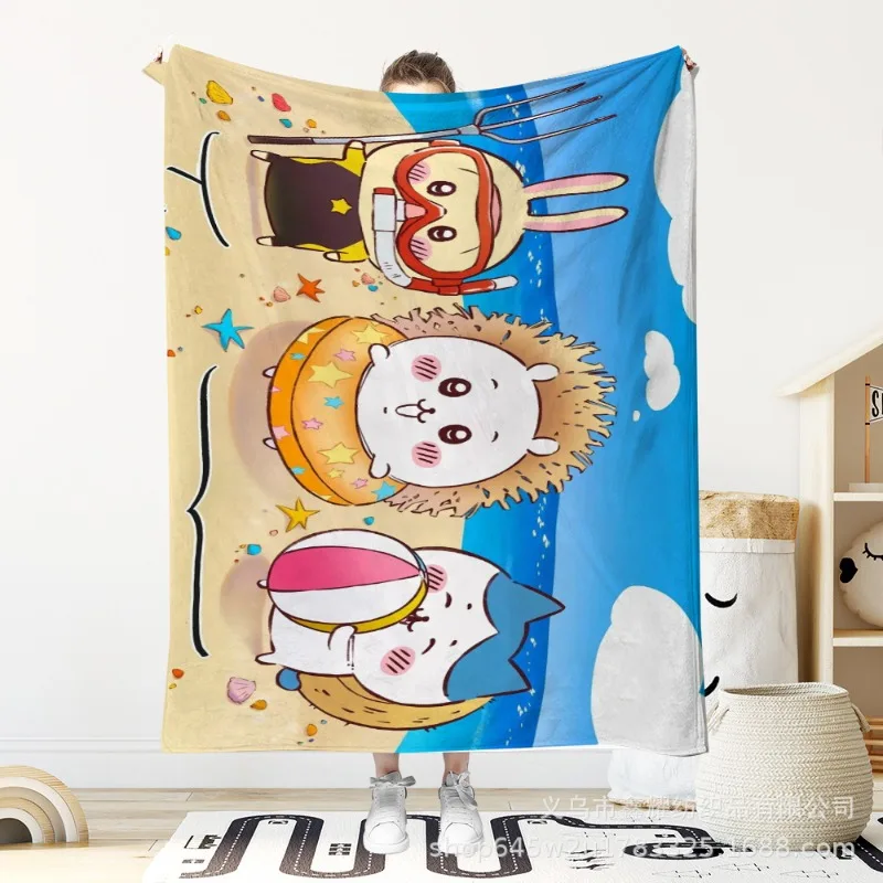 

Аниме мультфильм милые периферийные одеяла Chiikawas периферийные фланелевые шаль одеяло аниме мультфильм спальня декоративные одеяла