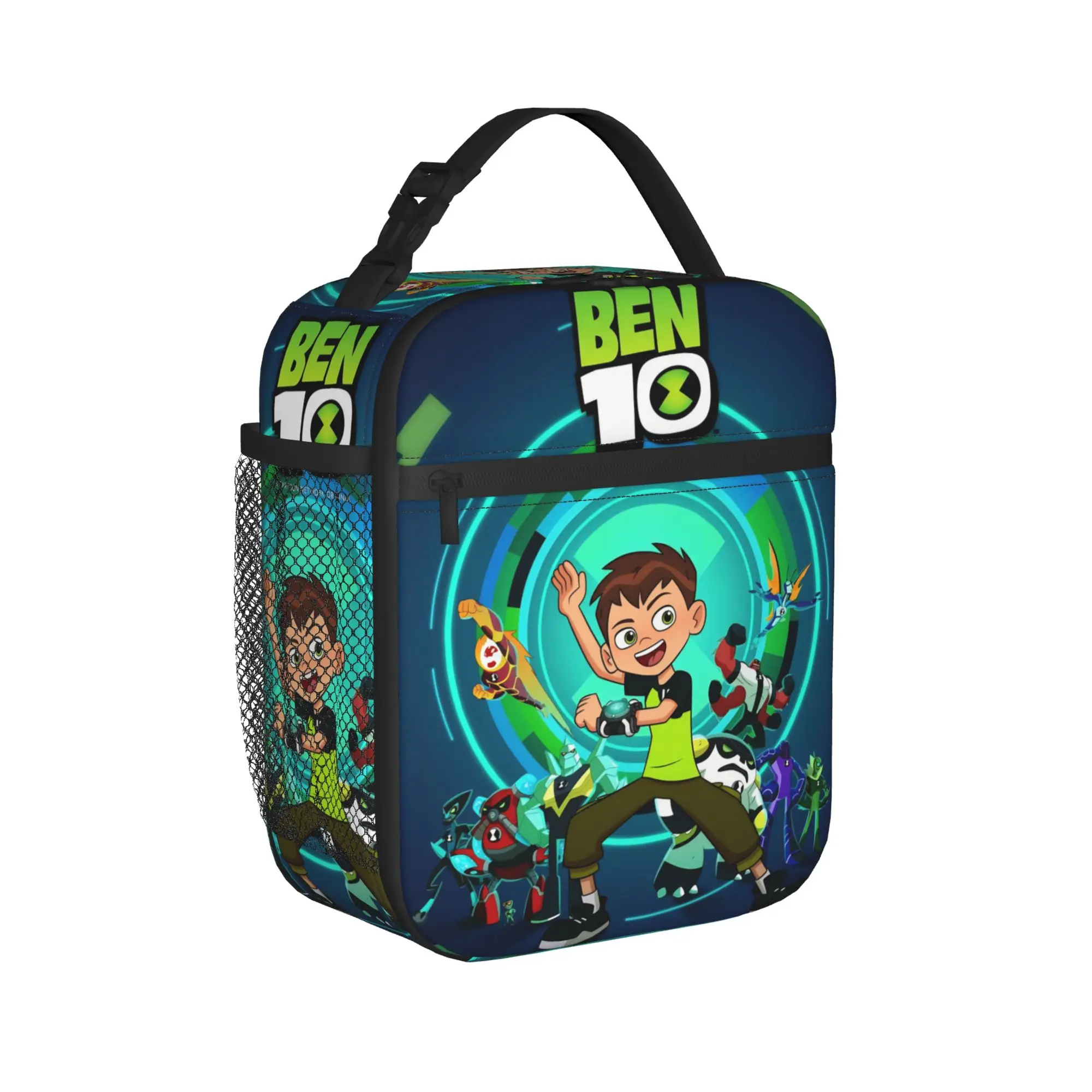 Ben 10 Anime Insulated Lunch Bags for Men Women  Storage Food Box Portable Cooler Thermal Lunch Boxes For Work