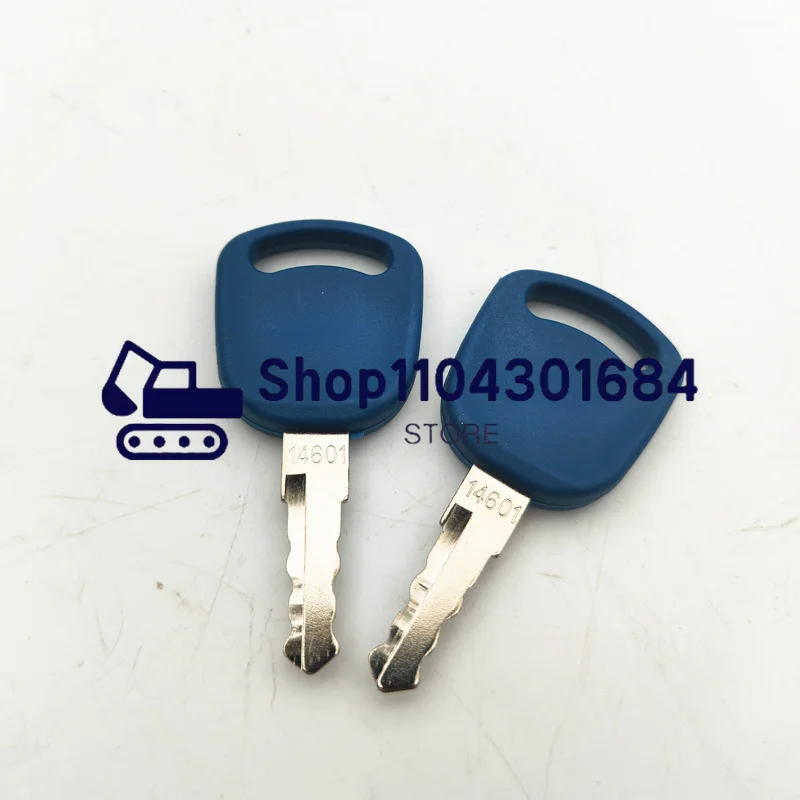 2pcs 14601 Key 82003267 82030143 Ignition Key For Case New Holland Excavator Grader Dozer Heavy Equipment Excavator Tractors