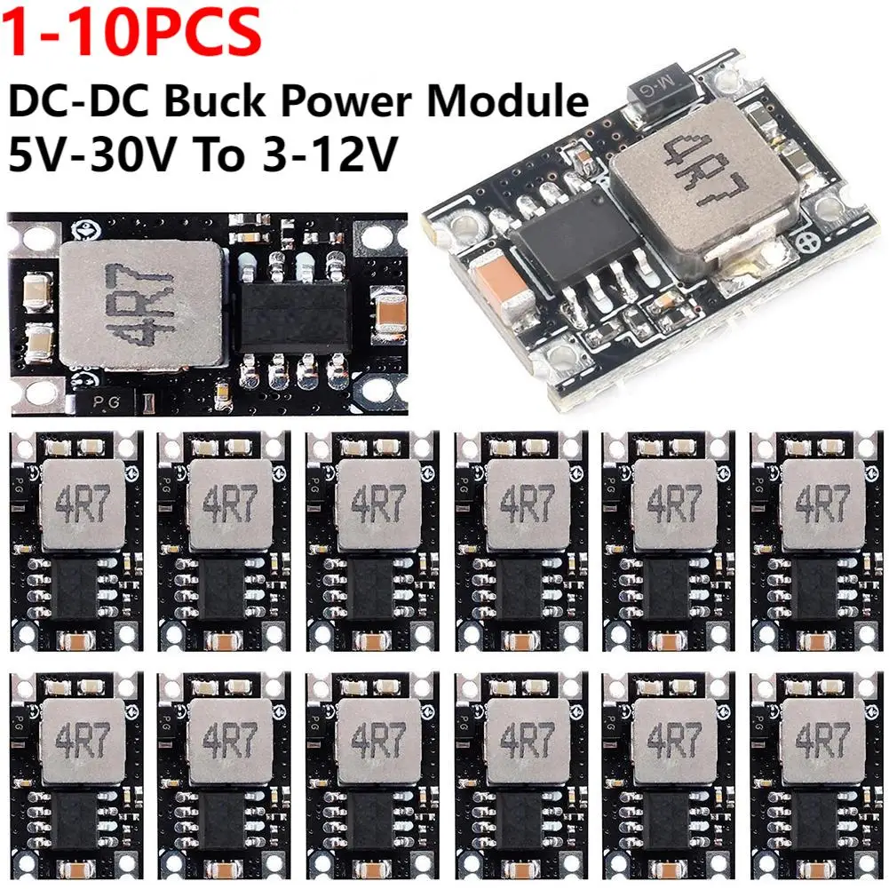 10pcs DC-DC Buck Converter Step Power Supply Module 5V-30V To 3.3V 5V 9V 12V 3A Voltage Regulator for Car Motorcycle Battery