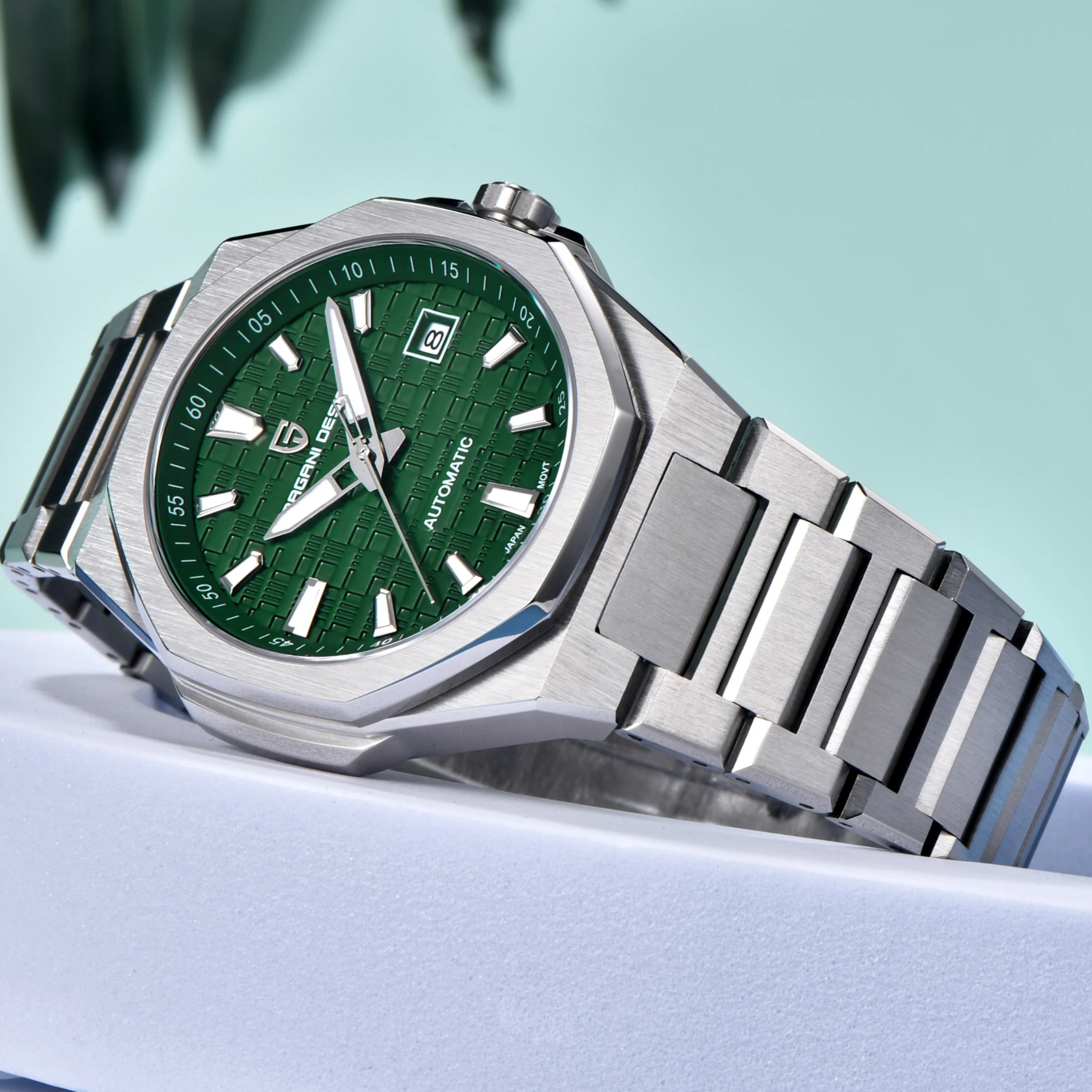 PAGANI DESIGN 2025 ساعة ميكانيكية جديدة للرجال ميوتا 8215 ريترو الأعمال الياقوت الزجاج مضيئة الفولاذ المقاوم للصدأ Reloj Hombre