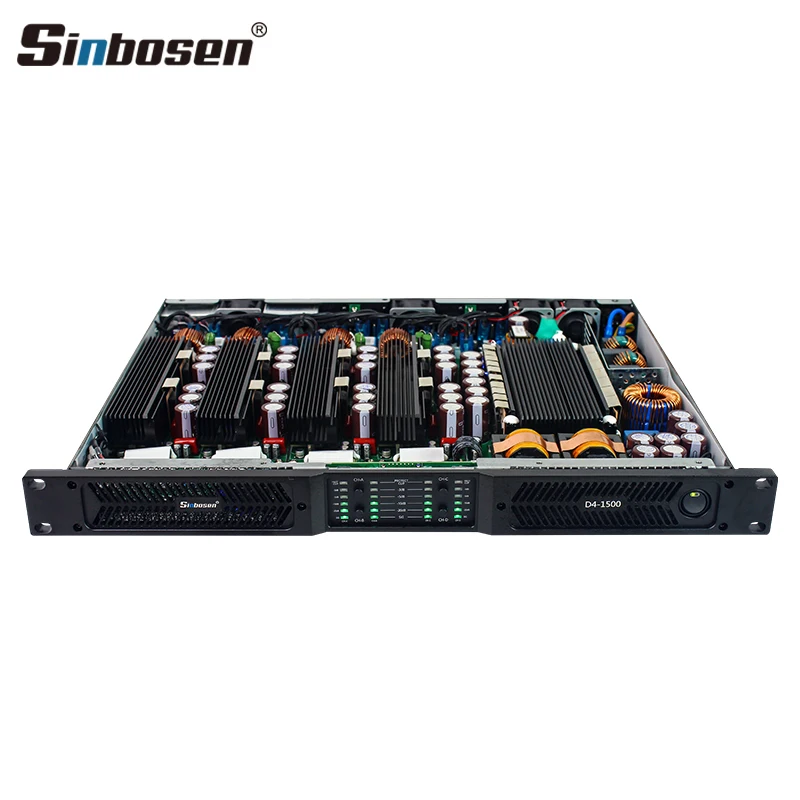 D4-1500dsp Professional 2 Ohms Stable 3000w 4 Channel Power Amplifier Class d Amplifier Sound System
