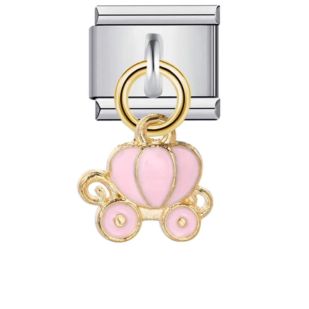 Neuer Modischer Glasierter Blumen-Stern-Herz-Katzen-Anhänger, Italienische Glieder, Charm für 9mm Edelstahl-Armband, Schmuck zum Selbermachen – Detail 4