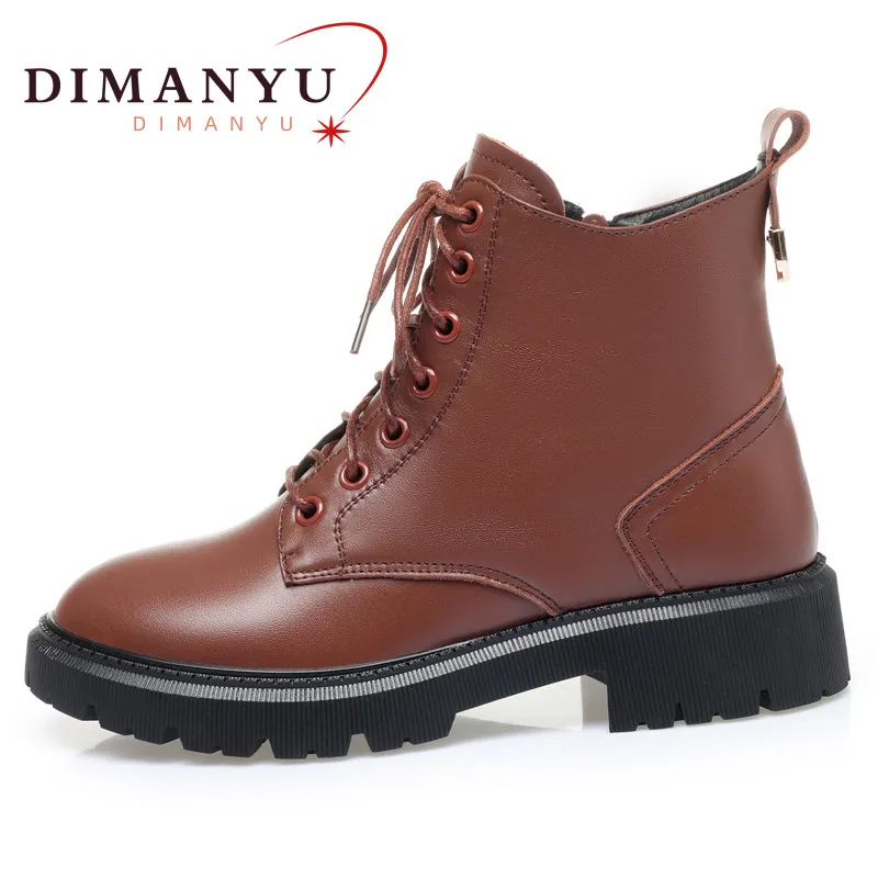 

DIMANYU Winter Boots Women 2024 New Large Size 41 42 Genuine Leather Women Snow Boots Natural Wool Warm Women's Ankle Boot