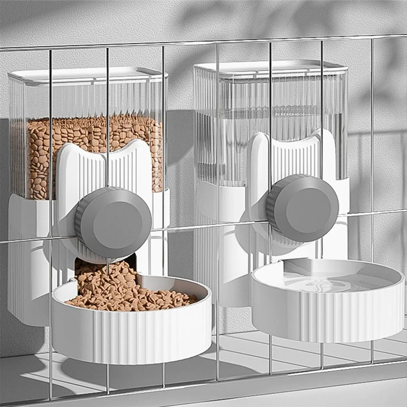 

AAAC-Dog Food Feeder Cat Automatic Feeding Water Bowl Pet Food Storage Dispenser