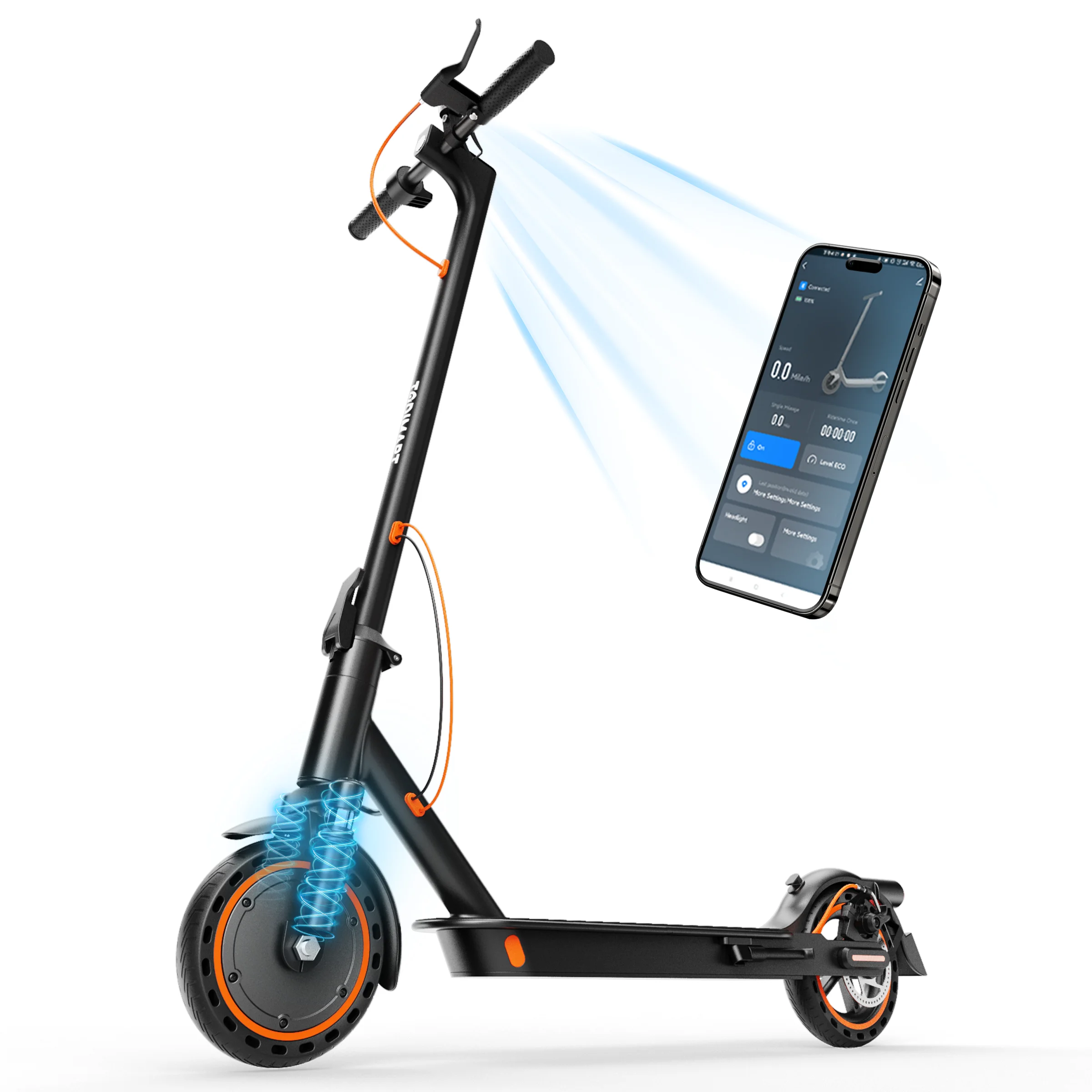 T6 City Elektrische Scooter 8,5 Inch Banden 350W 36V7.8Ah Max Snelheid 25km/u Bereik 20-35km Dubbele Rem Met APP Elektrische Scooters