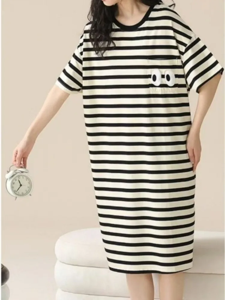 Sleeping Dress Women's Nightwear for Woman Night Clothes Women Sleepwear One Piece Dress Short Sleeve Sleepwear Pyjamas Pajamas