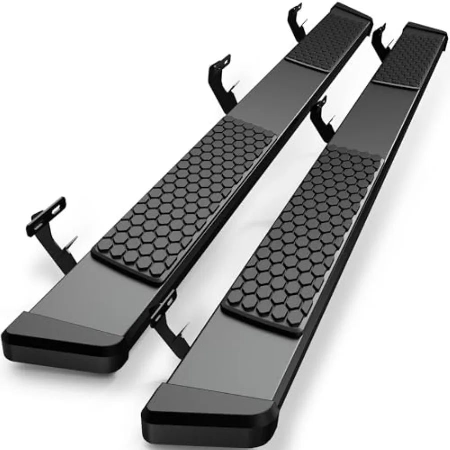 6 Inches Running Boards for Ram 1500/2500/3500 Crew Cab, Stainless Steel, Black Powder Coated, Durable Side Steps Nerf Bars
