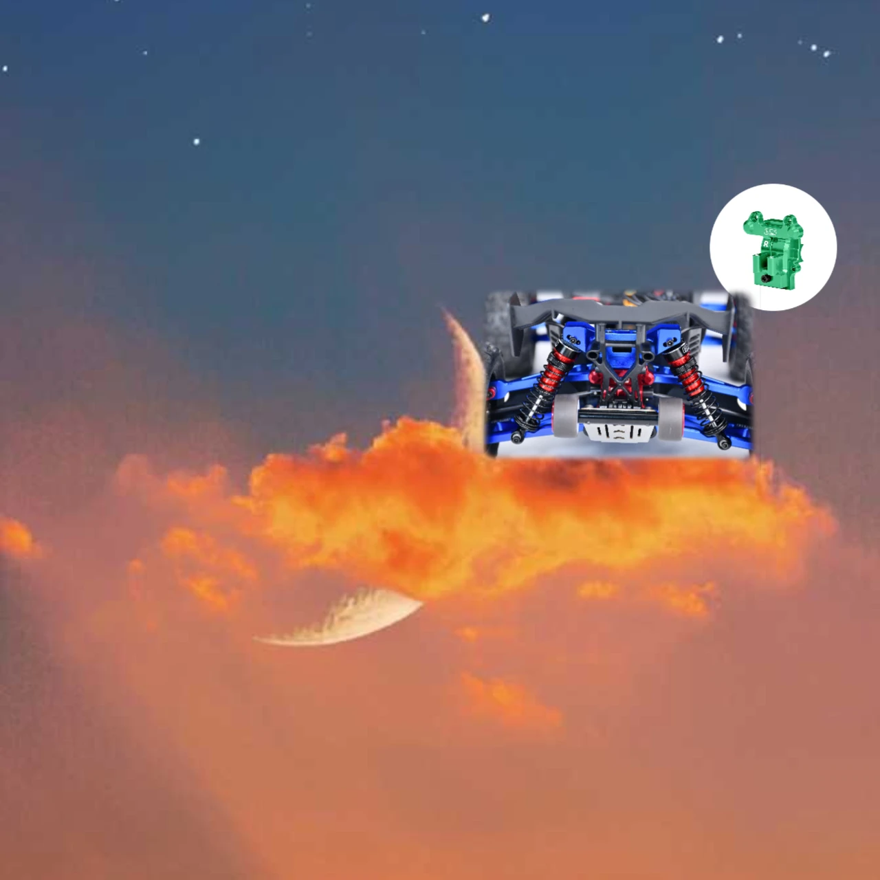 

7075-T6 Alloy Rear Diff Cover For ARRMA 1/16 MINI KRATON 3S DSC ARA-2678