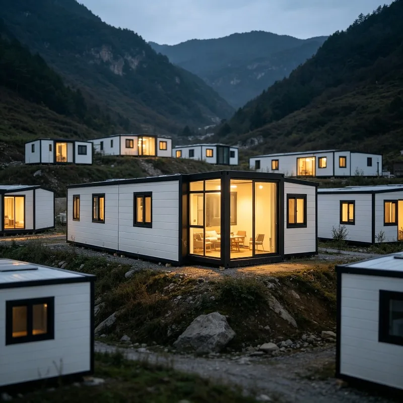 Commercial Expandable Container House 20ft 40ft Prefab Modular Home for Hotel Office Hospital Quick Install Steel Frame