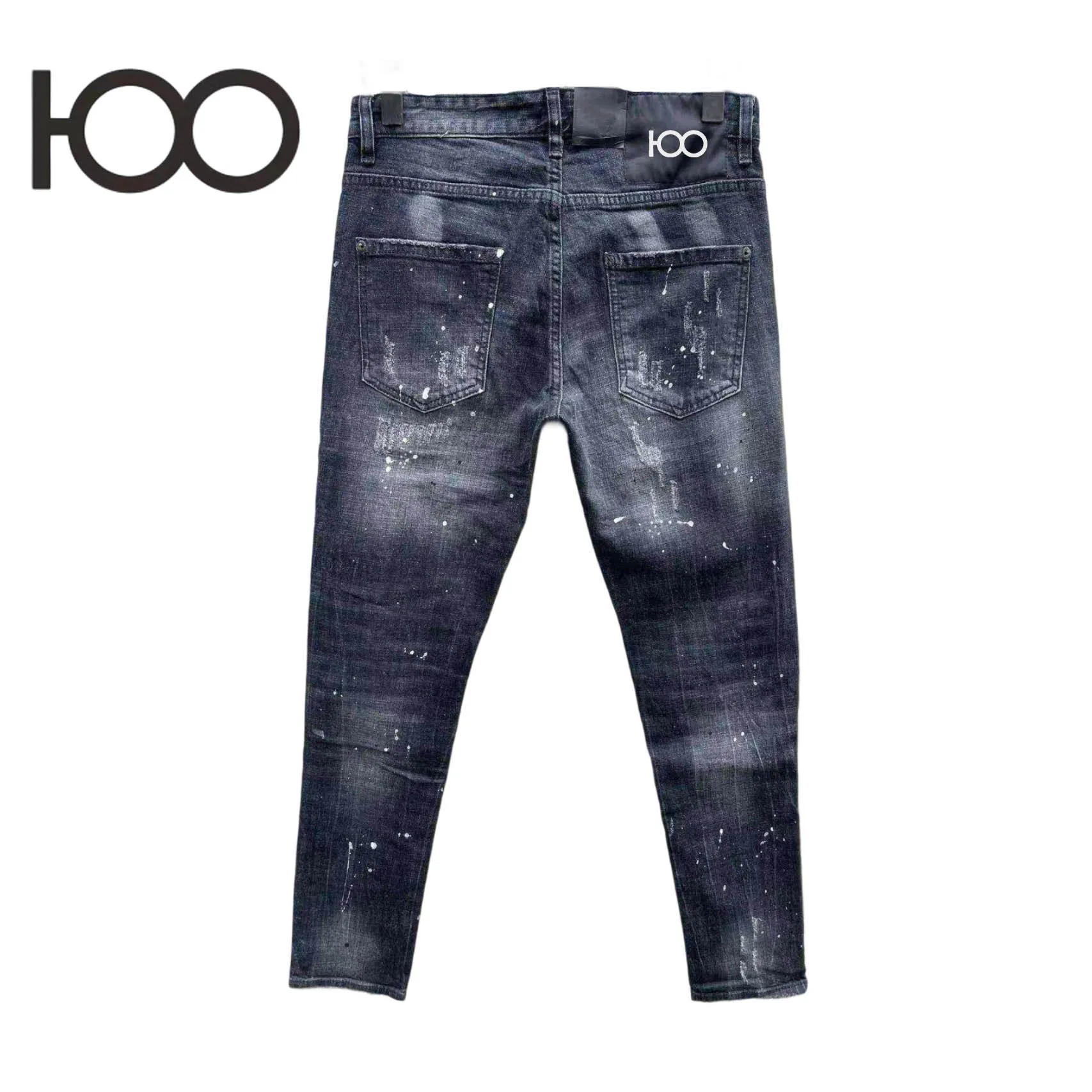 

100 051-1 Men's Jeans Multi-Style Denim Pants - Straight & Slim Fit Options, Vintage Washed Distressed with Ripped Holes