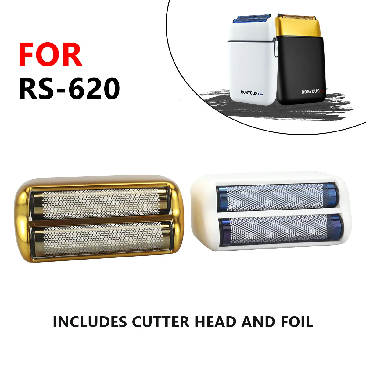 

Original Replacement Blade Net Cover for ROSYOUS RS-620 Professional Blades Set Hair Trimmer Clipper Cutting Shaving Accessories