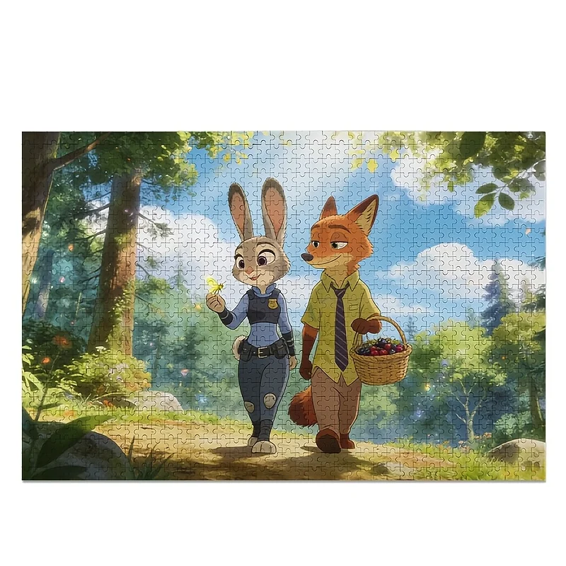 1000 ชิ้น จิ๊กซอว์ภาพพิมพ์ลายดิสนีย์ ซูโทเปีย จูดี้ ฮอปส์ และ นิค ไวลด์ |   ความยากสูง, ของตกแต่งบ้าน, เหมาะสำหรับห้องเรียน, ห้องครัว