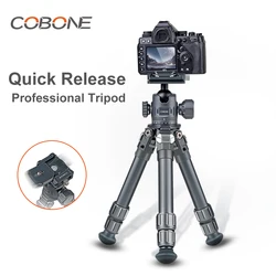 COBONE Portable Quick Release Camera Tripod 360 Degree Ball Head Mini Super Small Stand Suitable for Cameras DSLR Mobile Phones