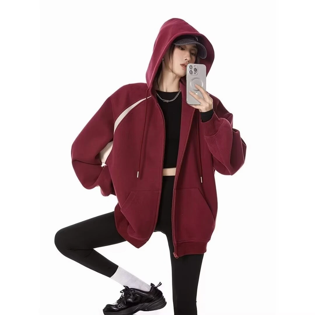 Women Clothes Hoodie 2025 Autumn Winter Thick Hoddies Women Streetwear Loose Casual