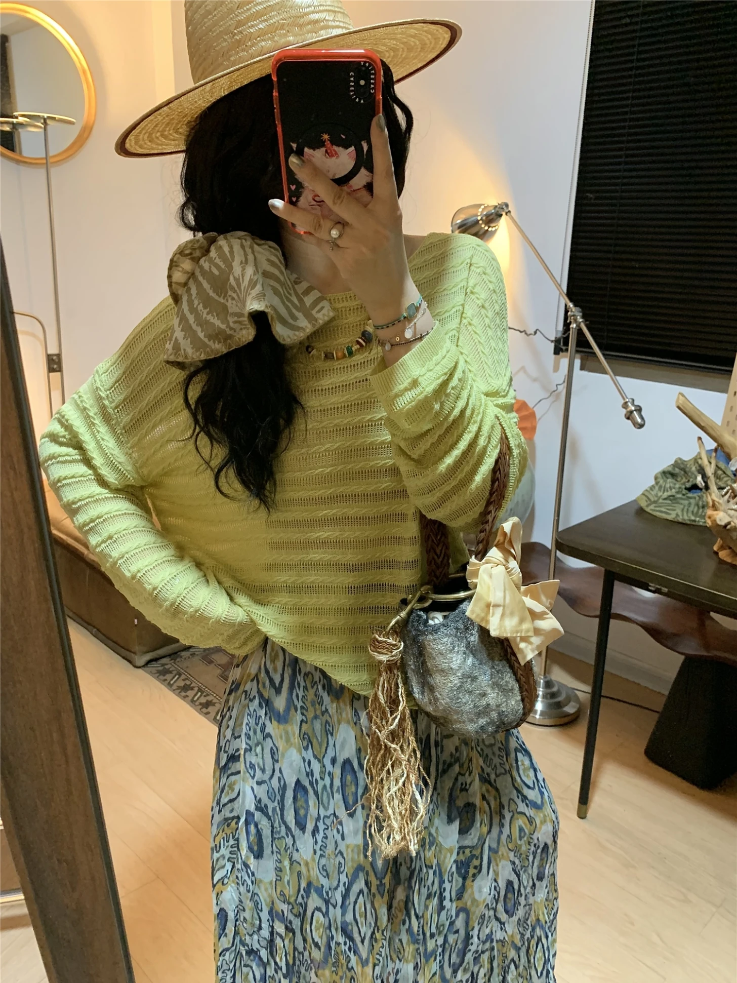 

Женский льняной ажурный трикотажный топ QinEition свободного кроя для защиты от солнца, стройнящий, весна-лето, комфортный стиль