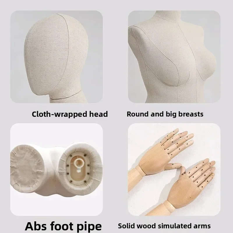 Large size clothing model props, half body and whole body slightly fat dummy window display shelf