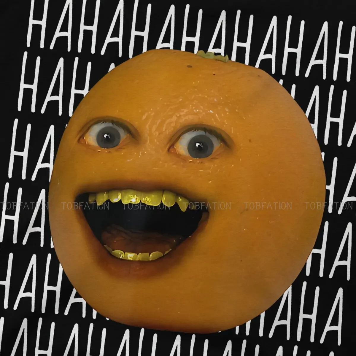 Annoying Orange Ha Ha Ha Round Collar TShirt Fruit Fabric Classic T Shirt Man's Clothes Individuality Big Sale