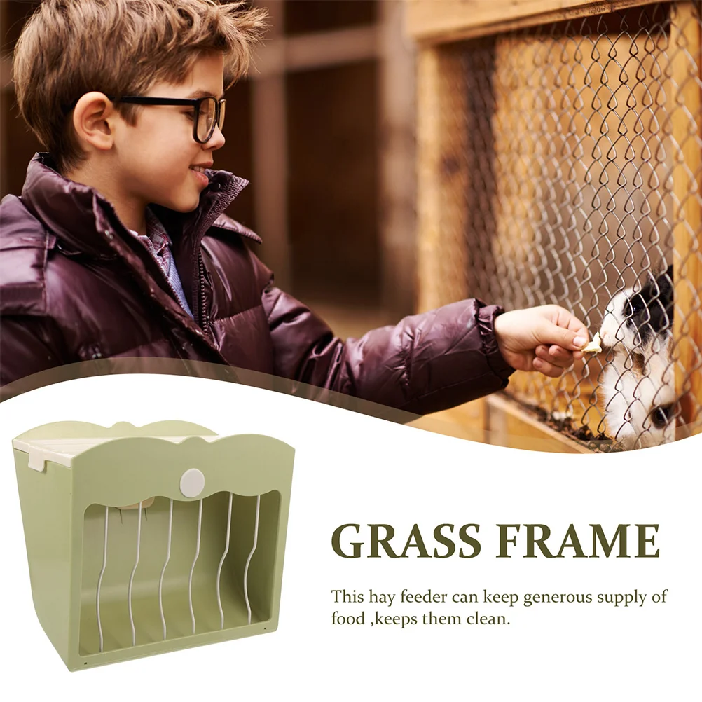 

2pcs Grass Feeder Rack For Rabbit Guinea Pig Durable Plastic Feeding Holder Organized Food Container Small Pet Bunny Chinchilla