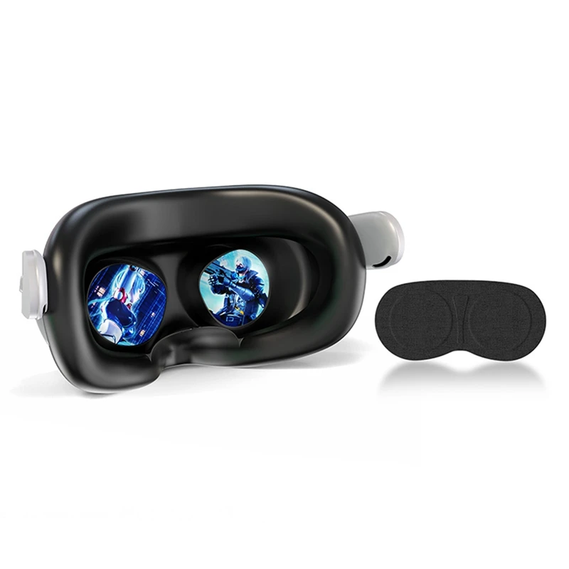 

N84R-Силиконовая маска для лица, защита объектива для Meta Quest 3S, защищенный от пота и светозащитный силиконовый чехол, удобный опыт