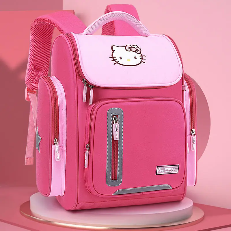 Sanrio Primary School Student Schoolbag Female Children\'s Spine Protection Burden Reduction Hello Kitty Backpack