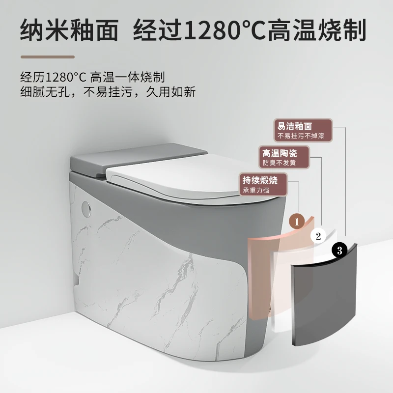 Colorful Household without Tank Water-Saving Toilet Personalized Simple Small Apartment Toilet Integrated Pulse Toilet