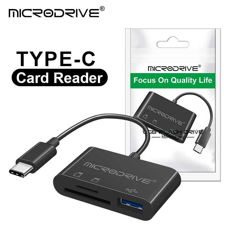 5pcs 3 In 1 Adapter Type-C, Tf, Cf, Sd, Memory Card Reader, Recorder, Compact Flash Usb-C, Pro, Huawei, Macbook