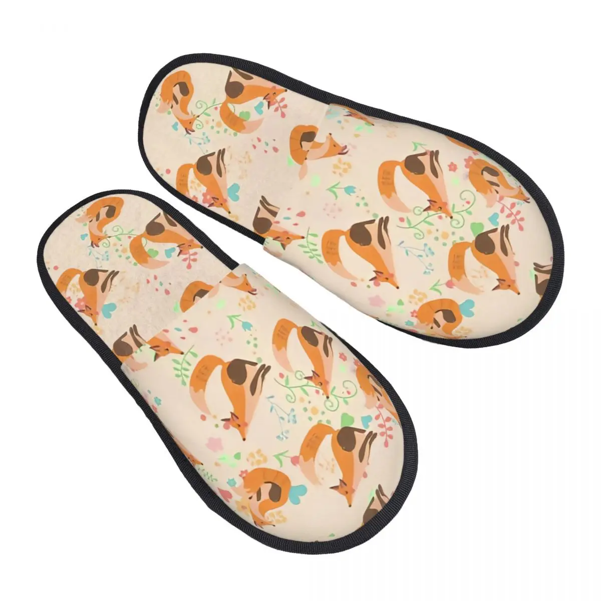 

Зимние тапочки для женщин и мужчин, пушистые теплые тапочки, милые домашние тапочки с лисой, обувь