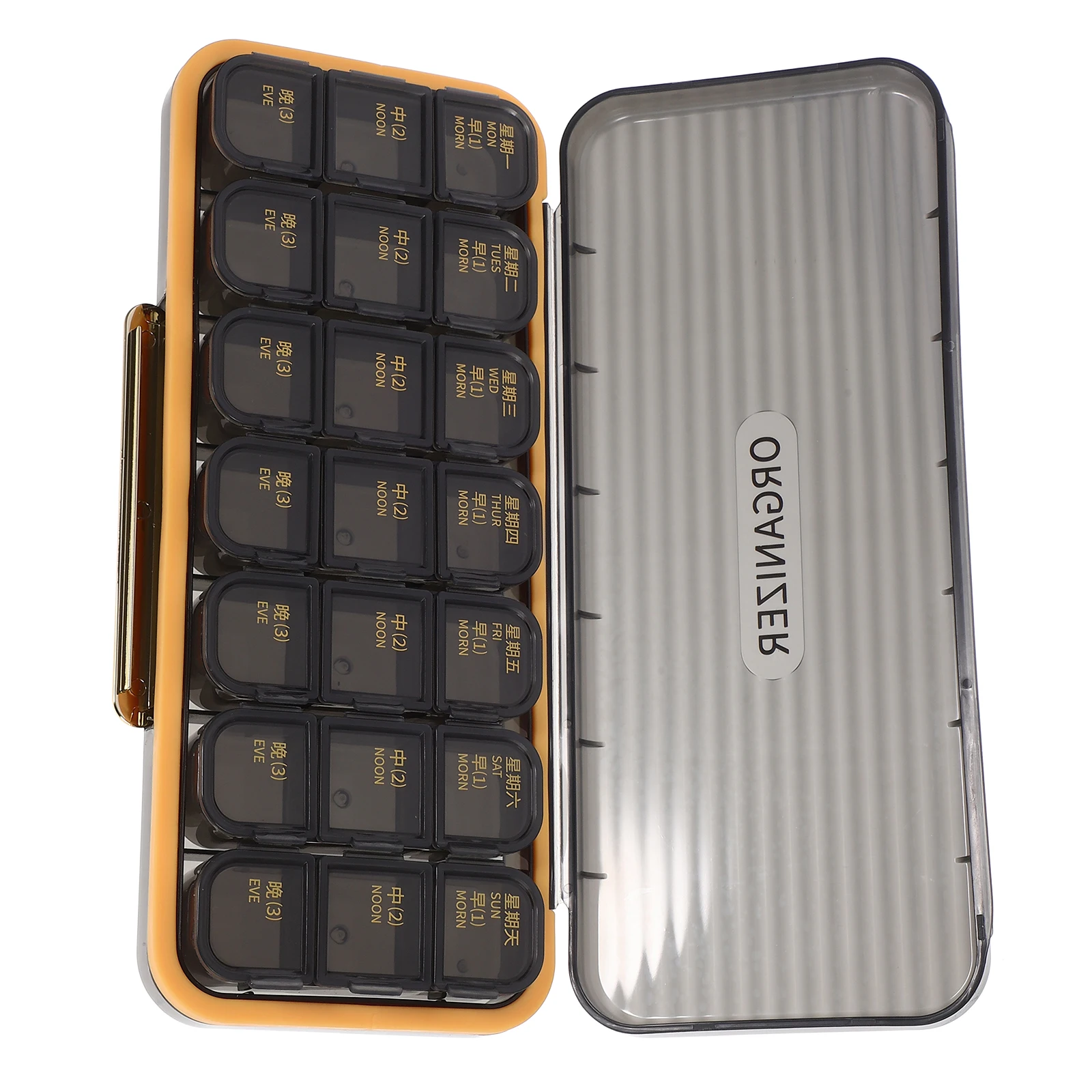 

21 Grid Pill Box Medicine Organizer Travel Case Portable Medicine Storage For Weekly Monthly Household Use Durable