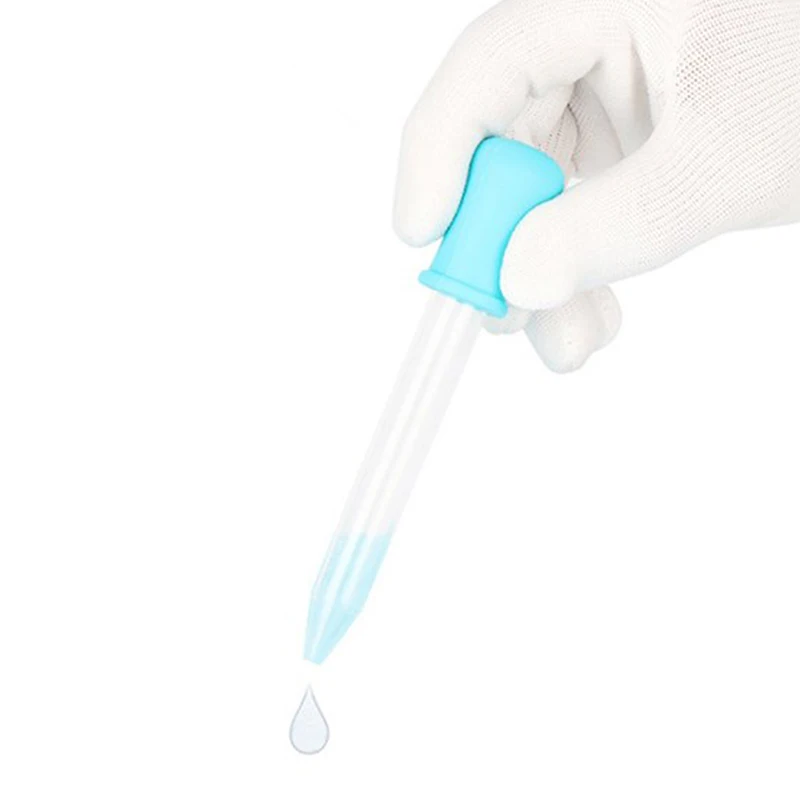 Silicone Straw Silicone Dropper para crianças, alimentação anti-choke, Medicine Straw with Scale, Suprimentos Experimentais de Laboratório Escolar, 5ml