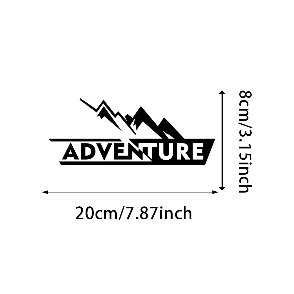 Adventure Vinyl Decals 20x8cm for Car Door, Window , Bumper, Motorcycle - Waterproof Auto Stickers