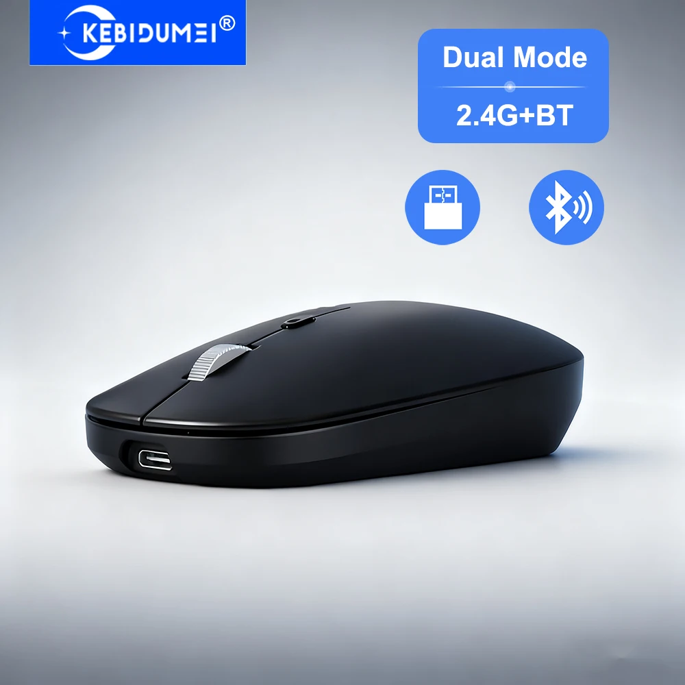 

Двухрежимная беспроводная мышь 2,4G, Bluetooth-мышь, игровая мышь, перезаряжаемая мышь, эргономичные бесшумные мыши для ноутбука, планшета Macbook