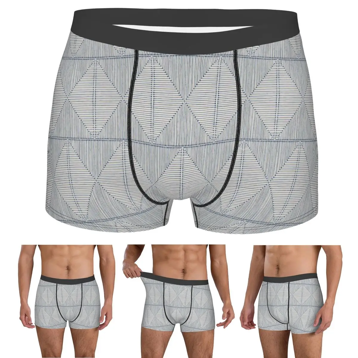 Boxer Underpants Shorts Jonathan Adler Inkdrop Slate Blue Panties Men Soft Underwear for Homme Man Boyfriend Gifts