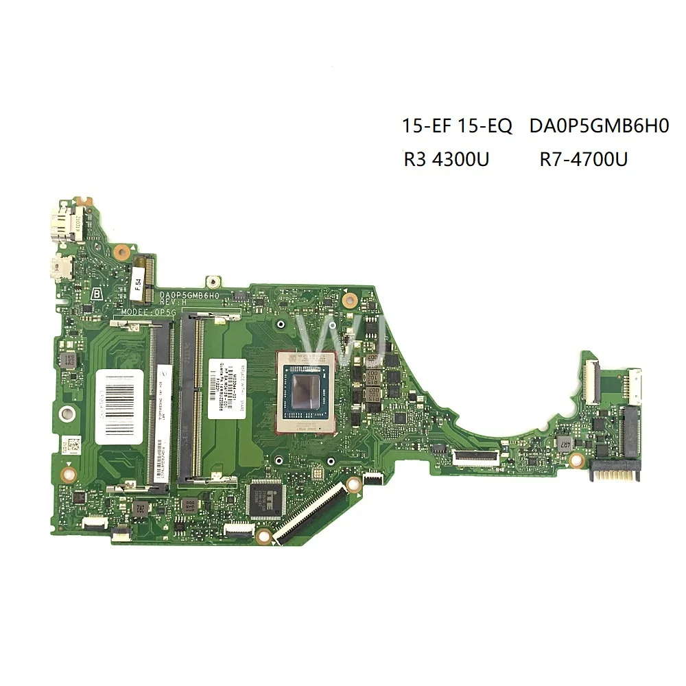 For HP 15-EF 15-EQ  DA0P5GMB6H0  R3 4300U R7-4700U  laptop Motherboard with 100% Tested