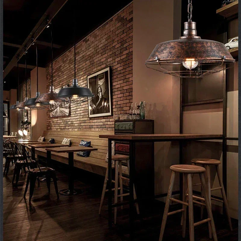 

KYTU pendant lights Vintage industrial Loft lamp E27 Nordic Restaurant Kitchen light Night Light lamp Loft bar Living room lamp