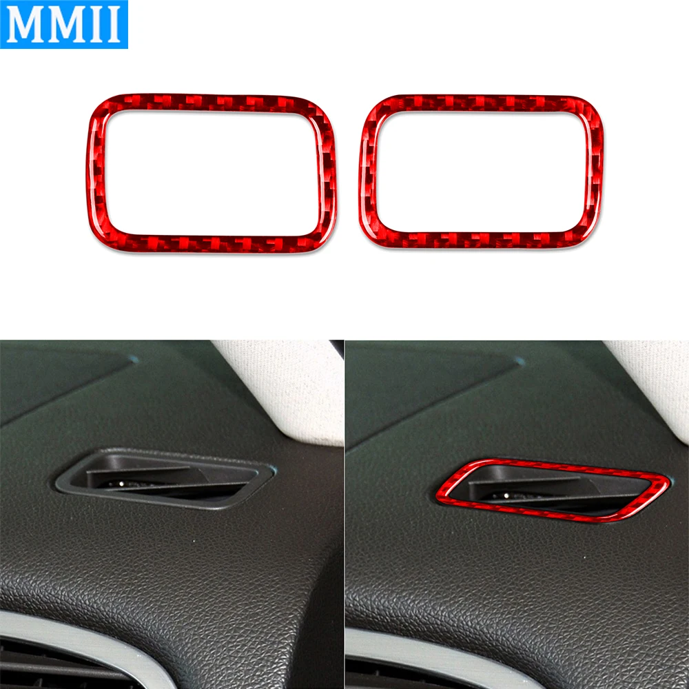 For Chevrolet Silverado Tahoe GMC Avalanche LTZ Sierra SLT 07-13 Carbon Fiber De-mist Air Outlet Trim Strip Car Interior Sticker