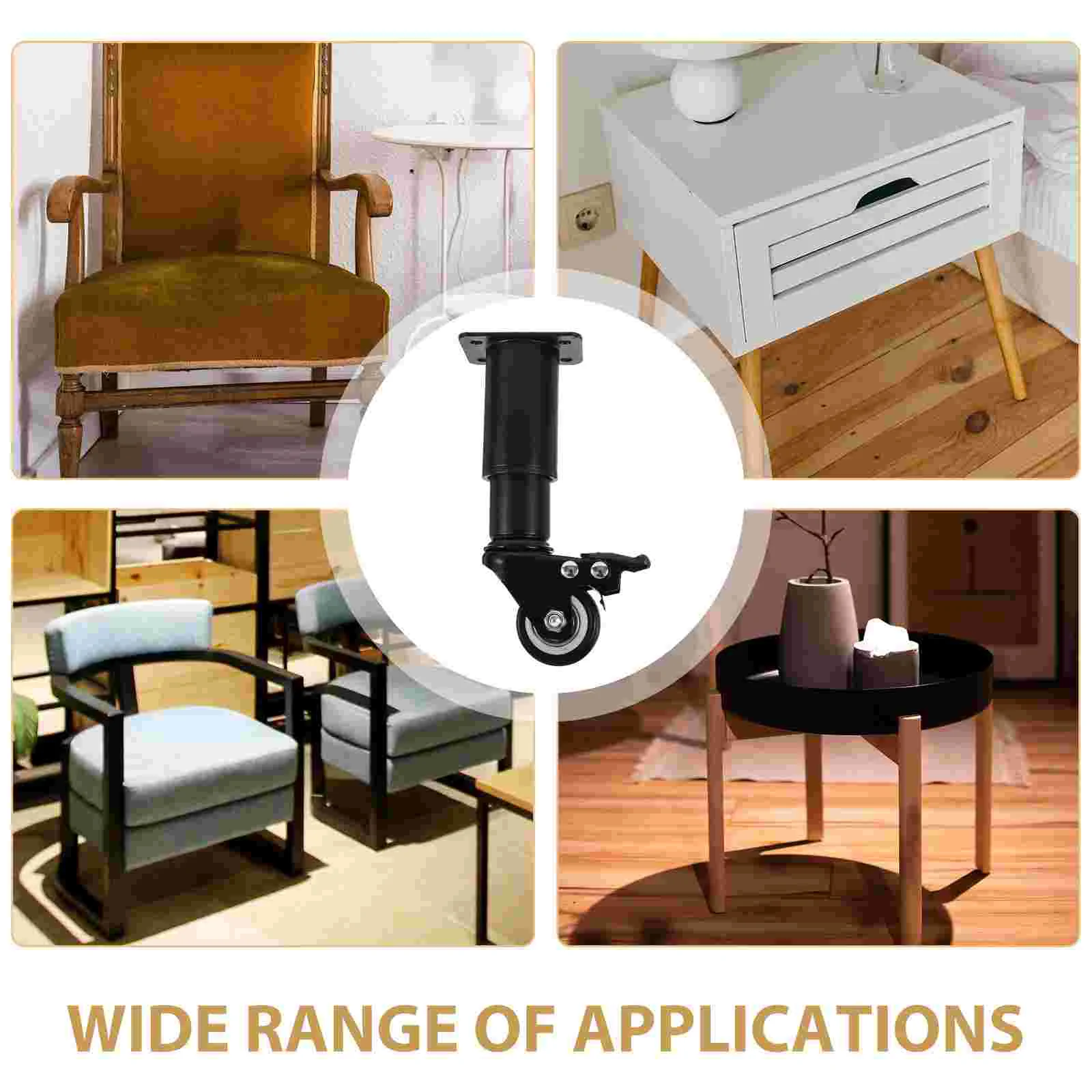 4 Pcs Adjustable Furniture Legs Dresser Bedside Desk Metal for Cold Rolled Steel