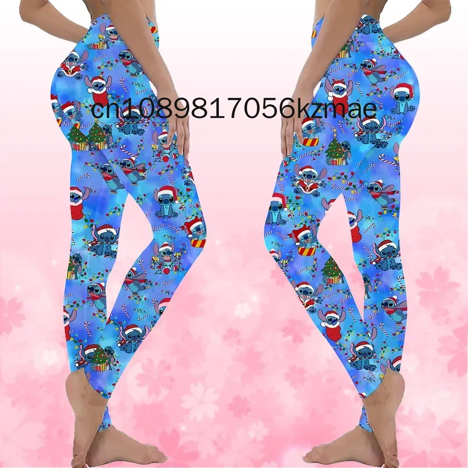 New Sexy Stitch Prints Girls Kids Elastic Fitness Gym Sport Workout Leggings Women Yoga Pants Dropshipping