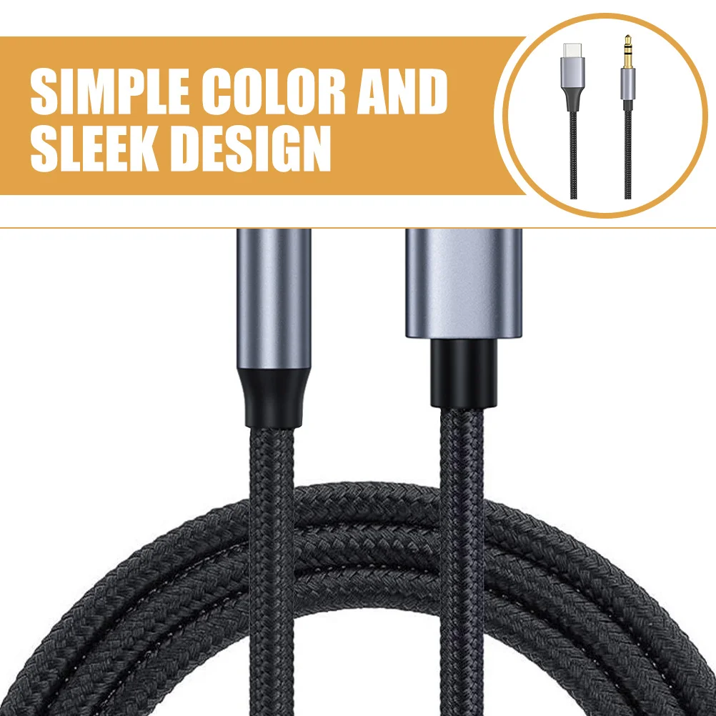 نوع C إلى 3.5 مللي متر كابل الصوت ستيريو تحويل الحبل ل مكبر صوت للسيارة Usb C إلى 3.5 مللي متر معدات محول كابل
