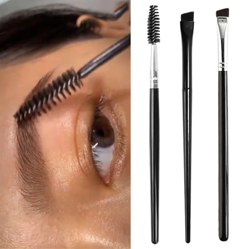 1/10 stücke weiche Wimpern bürsten verdrehte Augenbrauen bürste Ellenbogen konturierung Augenbrauen Eyeliner Pinsel Augen mischen kosmetische Make-up-Tool