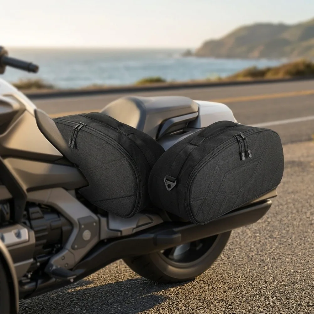 Side Saddle Bags for Can-Am For For F3T F3 2016+ with Double-Layered Exterior Texture and Practical Storage Design