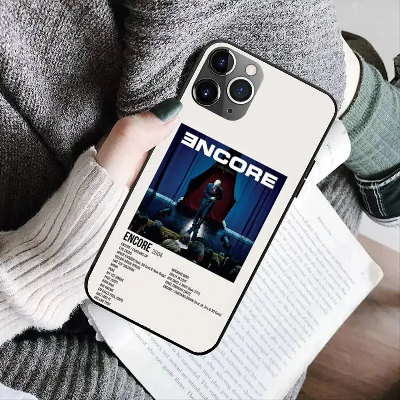 rapper eminem Phone Case For iPhone 11 12 Mini 13 14 Pro XS Max X 8 7 Plus SE XR Shell