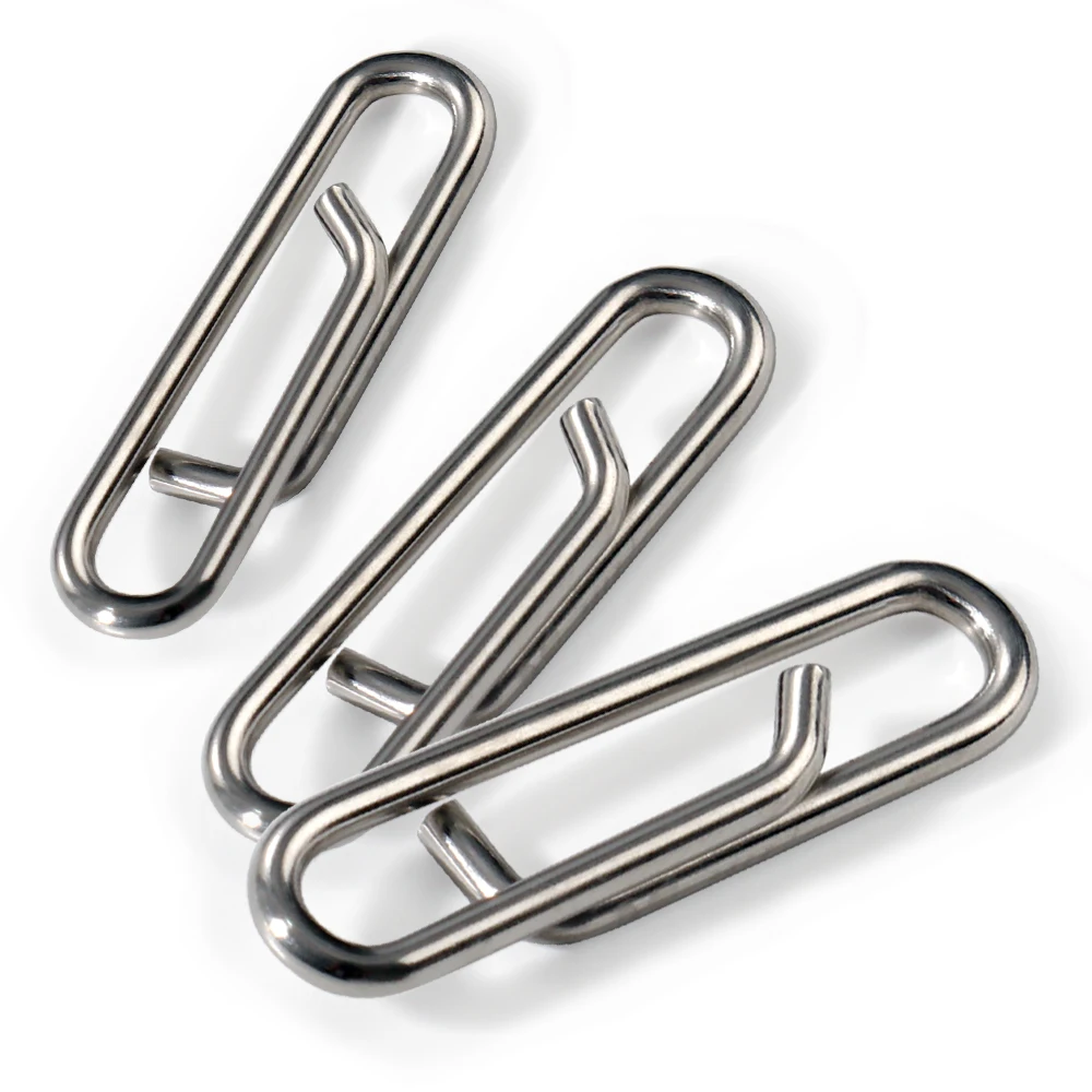 GOBAIT Angeln Interlock Snap Fast Clips Edelstahl Ovale Schnalle Wirbel Köder Linie Zubehör Tackle Box 20-100 Stück Stecker – Detail 12