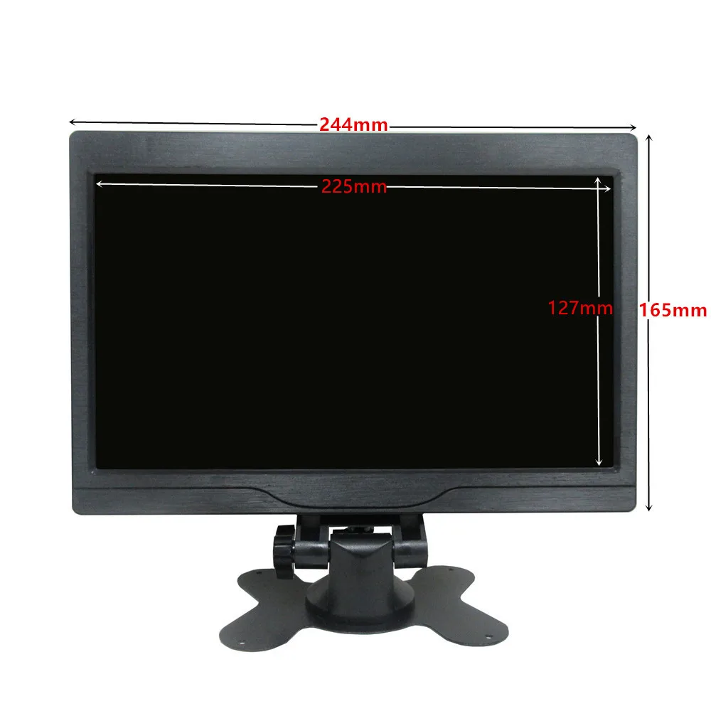 مجموعة عرض محمولة متوافقة تمامًا مقاس 10.1 بوصة HDMI/VGA/AV للوحة التطوير/Raspberry Pi/مراقبة المجهر الإلكتروني