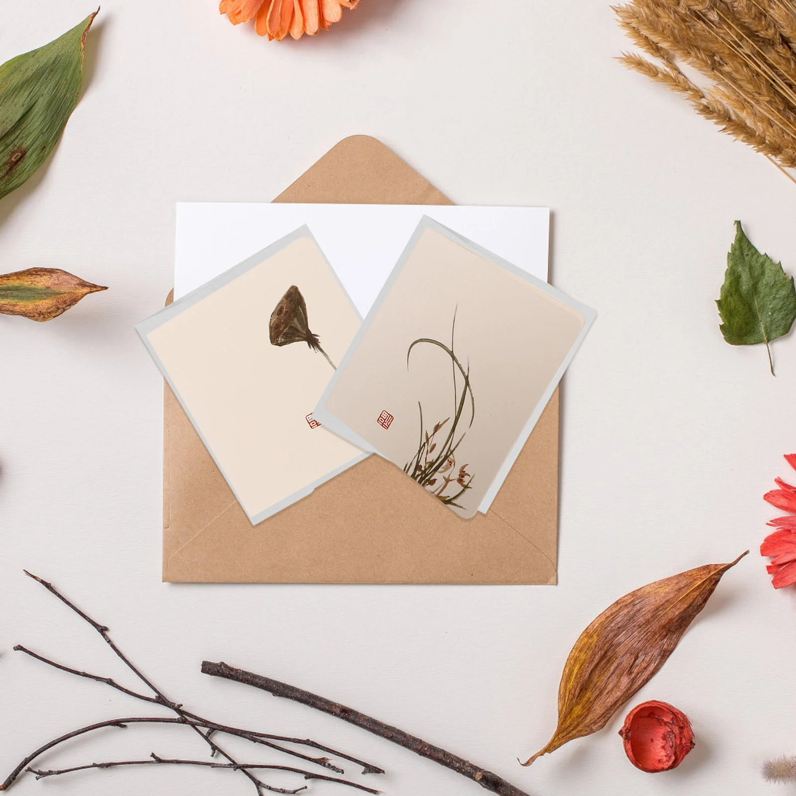 24 Pcs Pleasant Relationship Cards Fashion Retro Greeting Blessing Classical Colorful Chinese Style