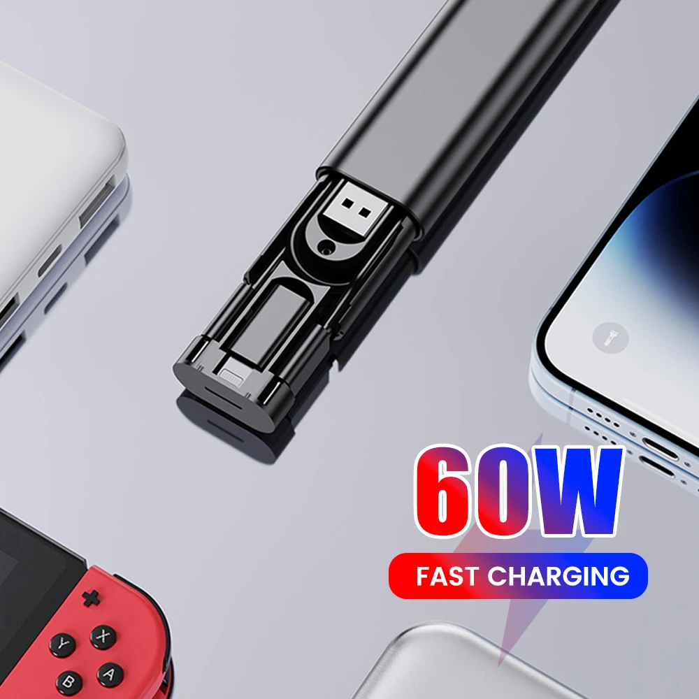 

USB-кабель 6 в 1, 3 А, для быстрой зарядки и передачи данных