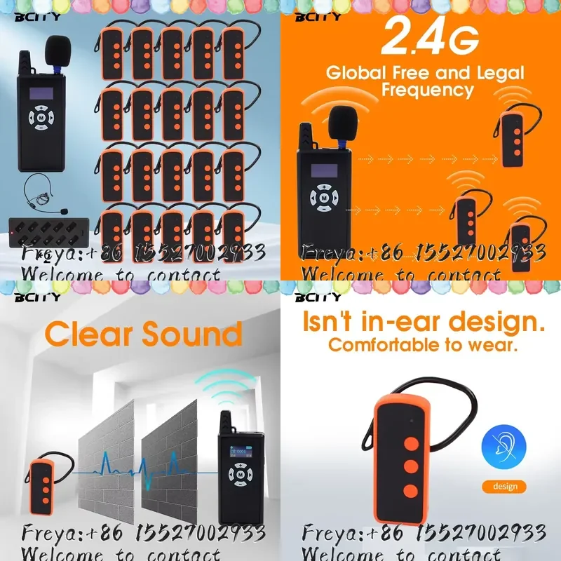 BCITY Wireless Tour Guide System for Tourism Museum Church Conference Teaching Training Long Standby