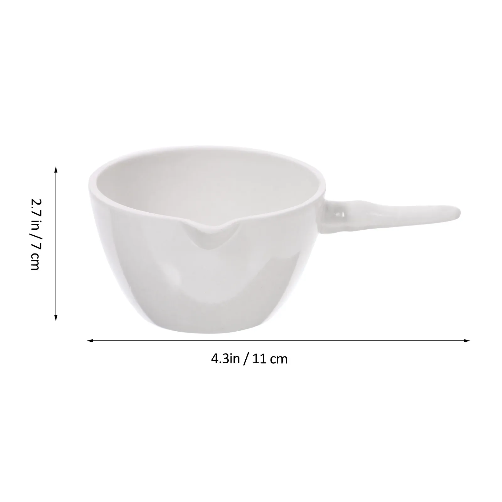 2Pcs Round Porcelain Evaporating Basin Dish Handle Laboratory Science Tool Acid Alkali Resistant Evaporating Container
