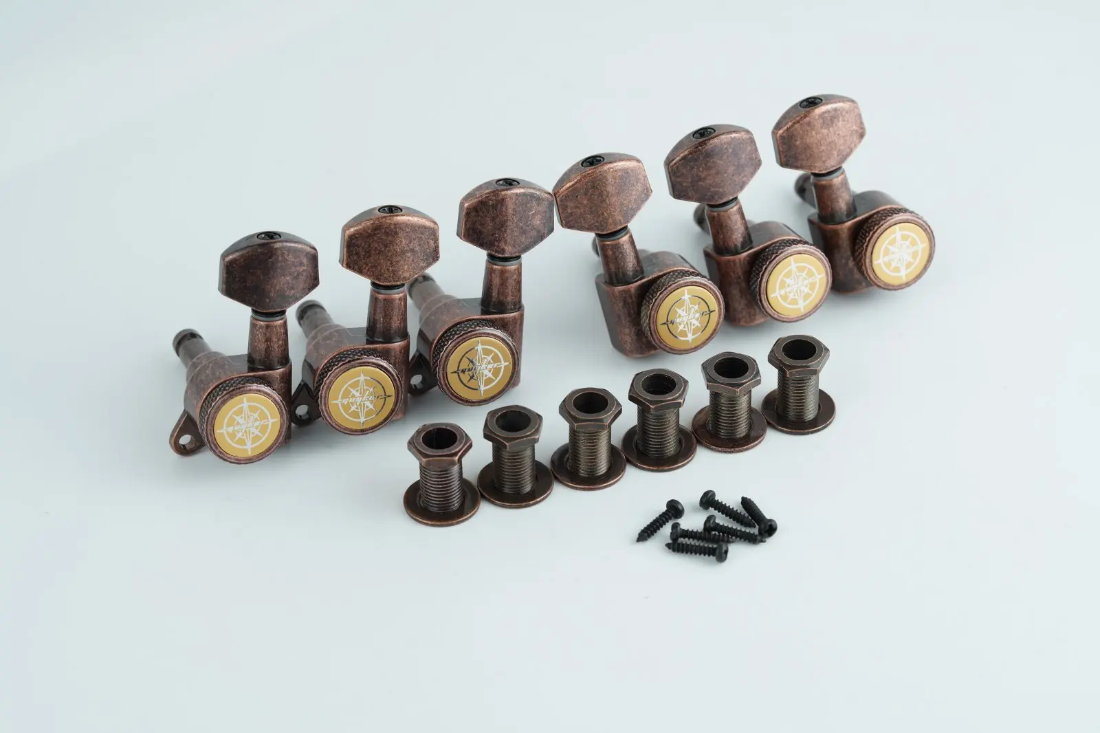 Guyker Guitar Locking Tuners-1:18 Lock String Tuning Key Pegs Machine Head ,Black,Gold,Chrome,BronzeAntique,Rainbow
